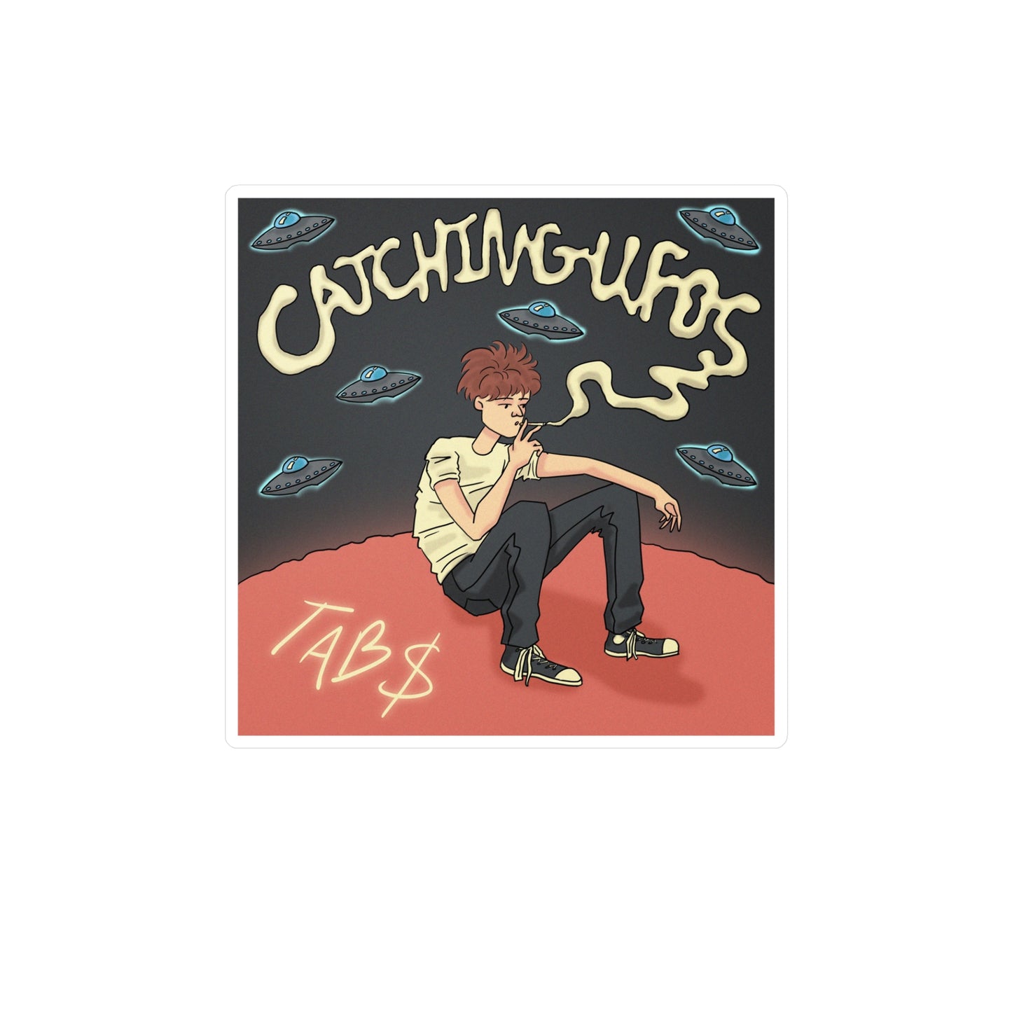 Catching UFOs Sticker